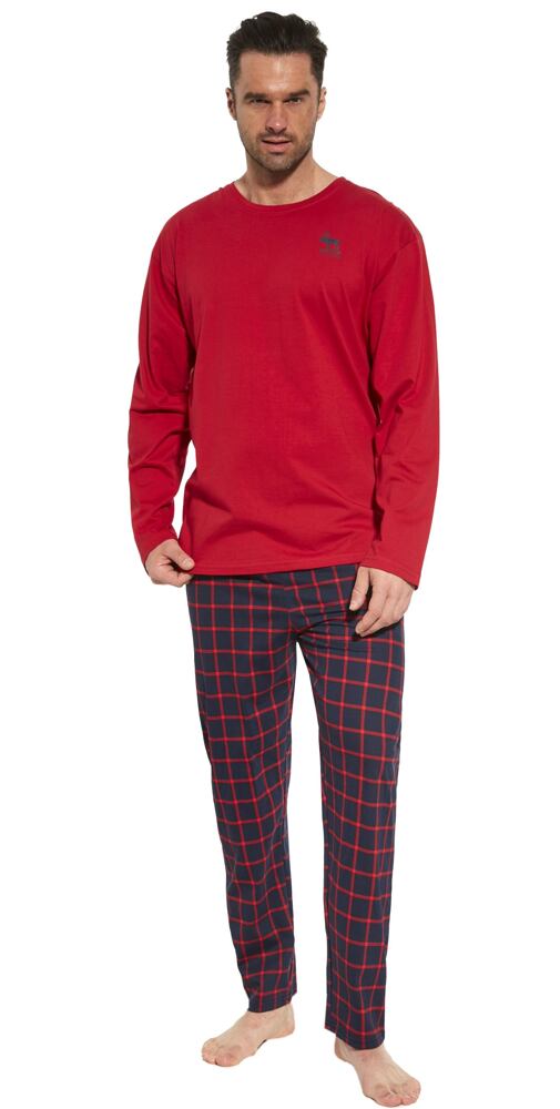 Bavlněné pánské pyžamo Cornette Winter 2 červené