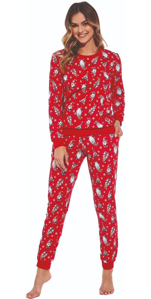 Dámské pyžamo Cornette Gnomes 3 červená