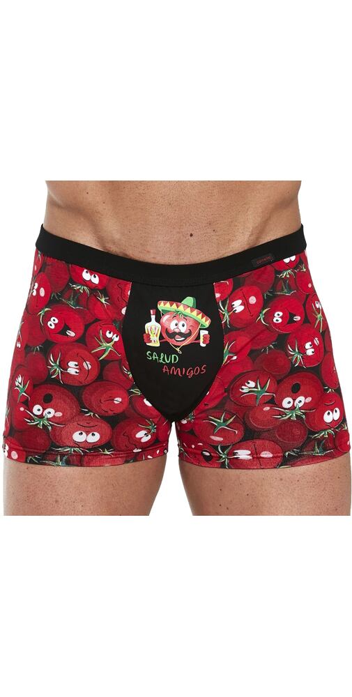 Boxerky pro muže Cornette Tattoo Amigo červené