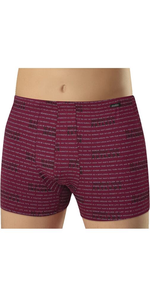 Mladistvé pánské boxerky Andrie PS 5732 bordo