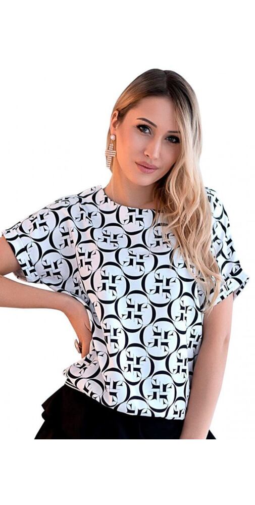 Designová halenka M. Hajdan 1178 černo- bílá