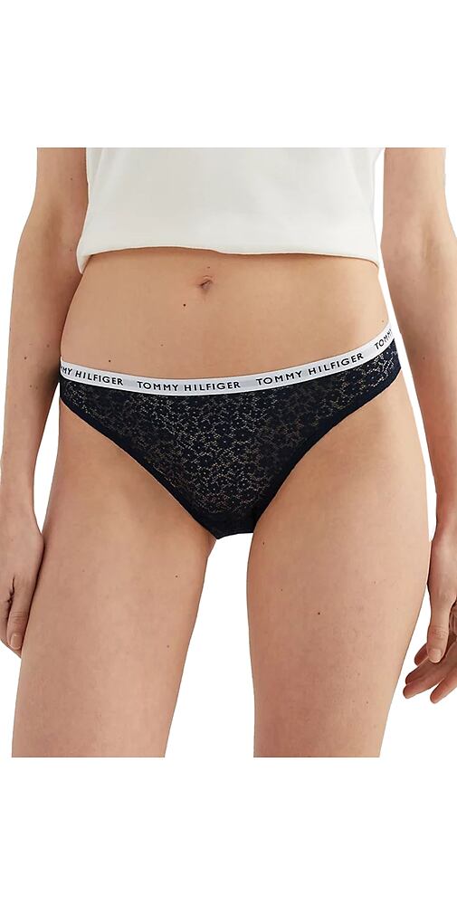 Krajkové kalhotky  Tommy Hilfiger UW0UW04513 Navy