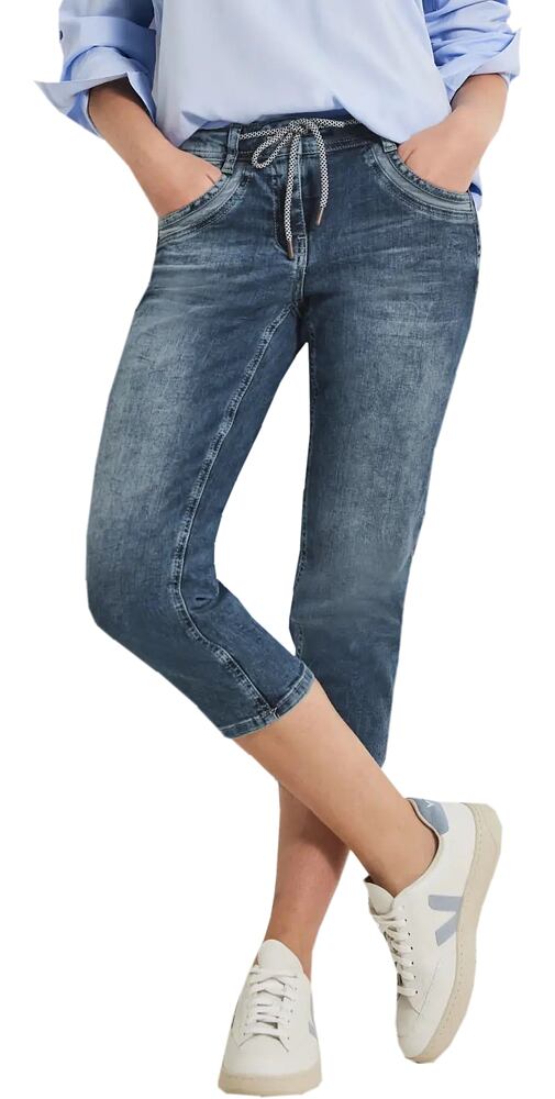 Cecil 3/4 kalhoty pro ženy 376617 mid blue