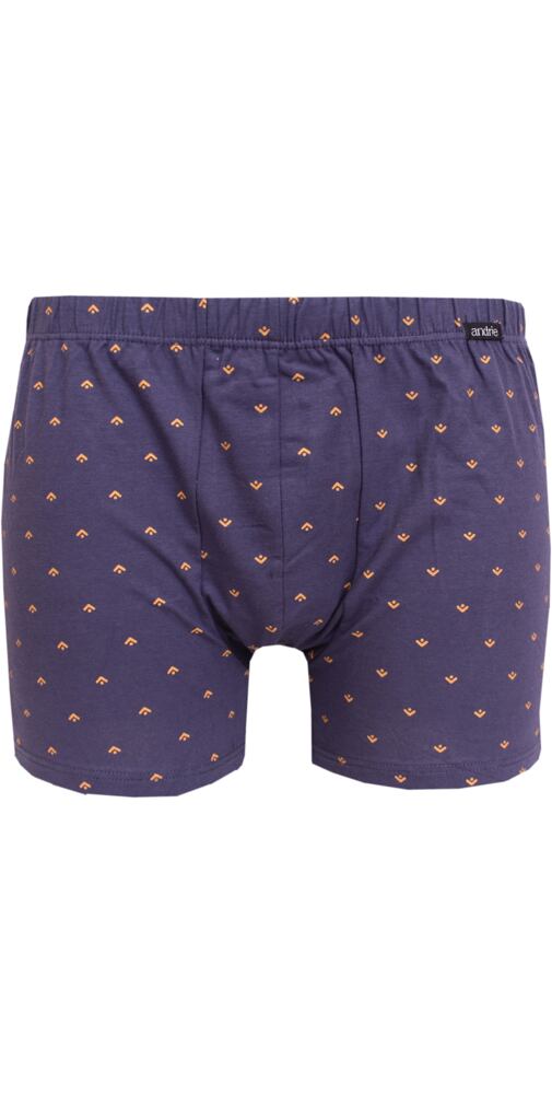 Pánské boxerky bavlna/lycra Andrie PS 5743 šedo-orange