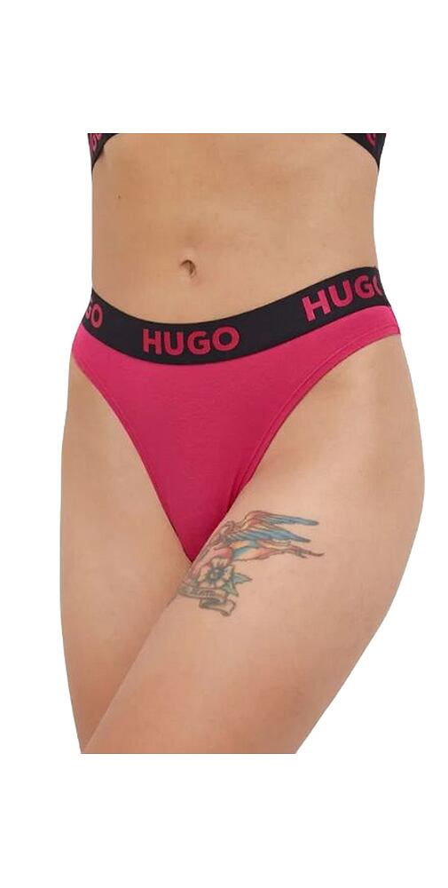 Dámská bavlněná tanga Hugo 50480166 fuchsia