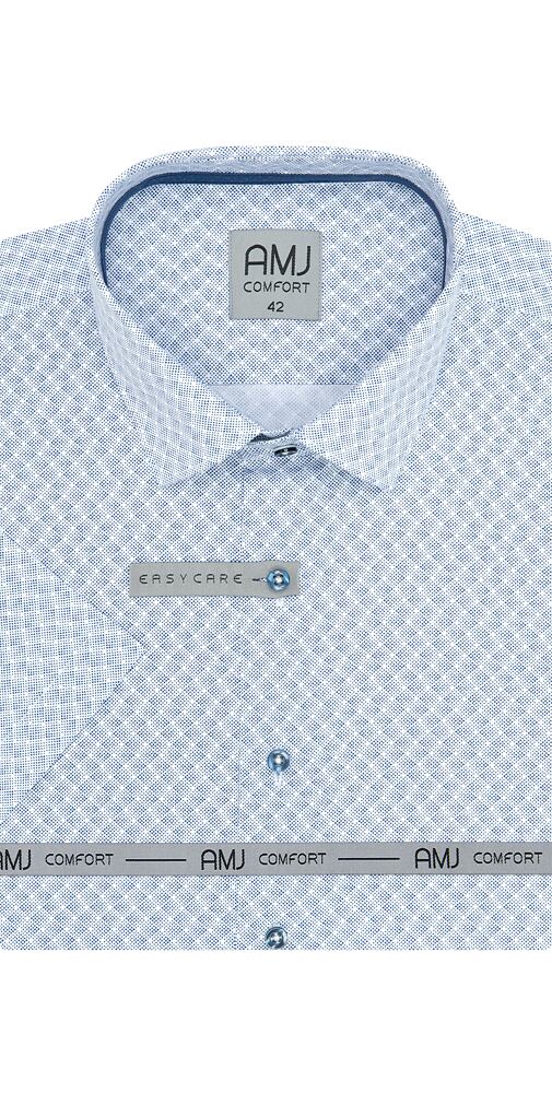 Elegantní košile pro muže AMJ Comfort VKBR 1279 bílo-modrá