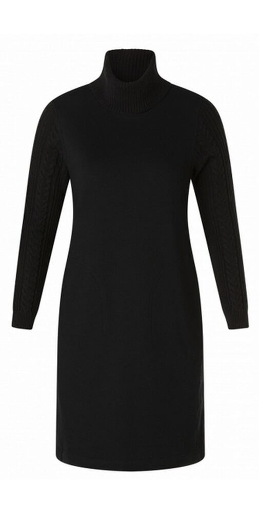 Hřejivé dámské šaty Yest 000252 černé