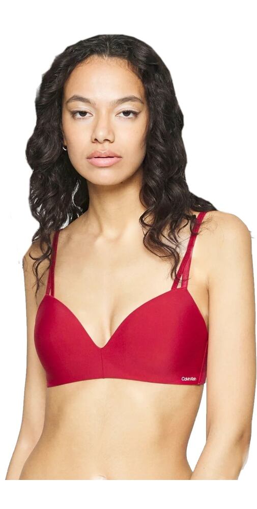 Push-up podprsenka bez kostic Calvin Klein QF6017E bordo