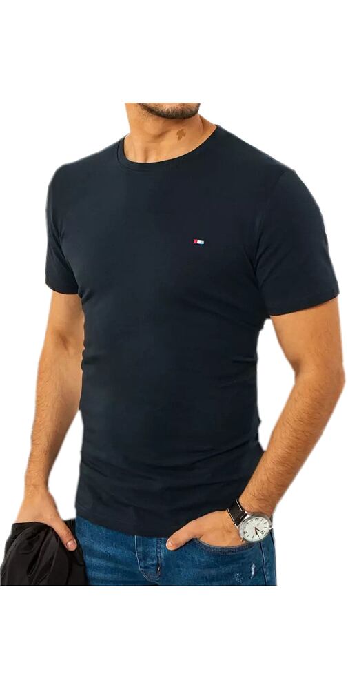 Pánské černé tričko s krátkým rukávem SS2892