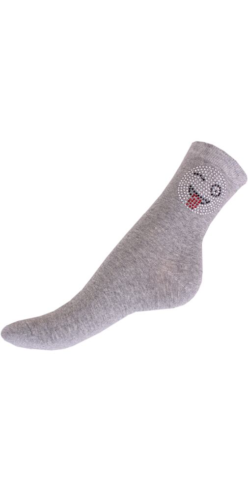 Bavlněné ponožky Magnetis smile šedé