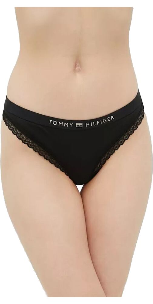 Dámská tanga Tommy Hilfiger UW0UW04184 černá