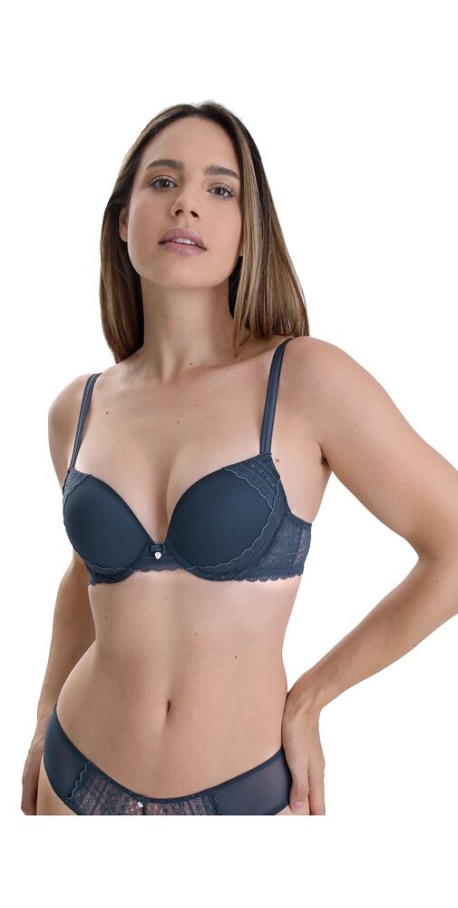 Dámská krajková push up podprsenka Sassa 25391 navy