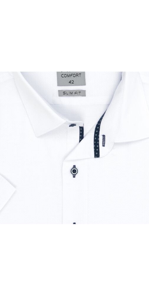 Pánská košile s krátkým rukávem AMJ Comfort VKBR 11154 bílá