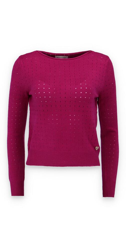 Trendy svetr s kulatým výstřihem pro ženy GJ90009D purpurová