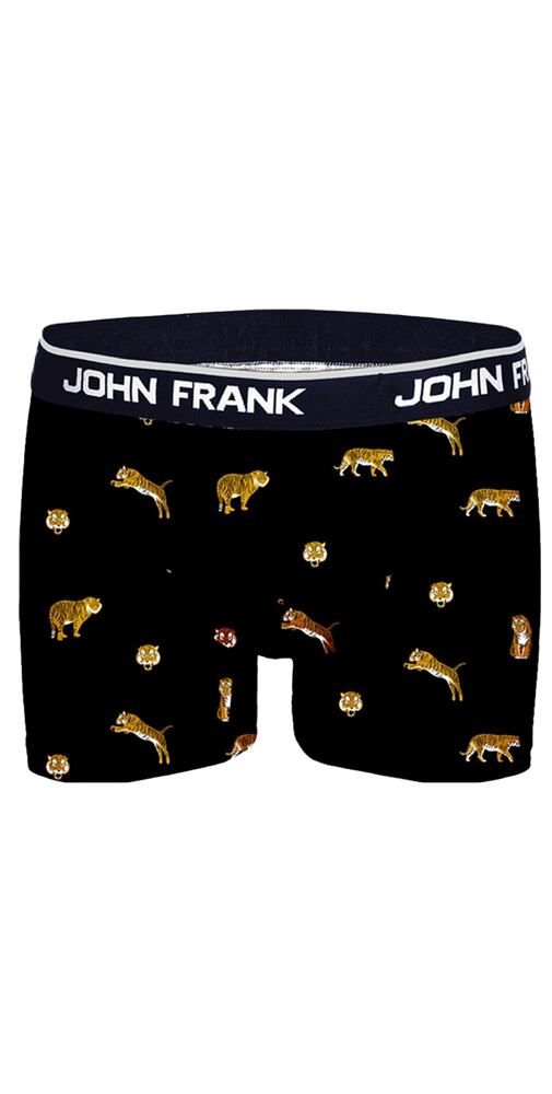 Pánské vtipné boxerky John Frank JFBD347 tiger