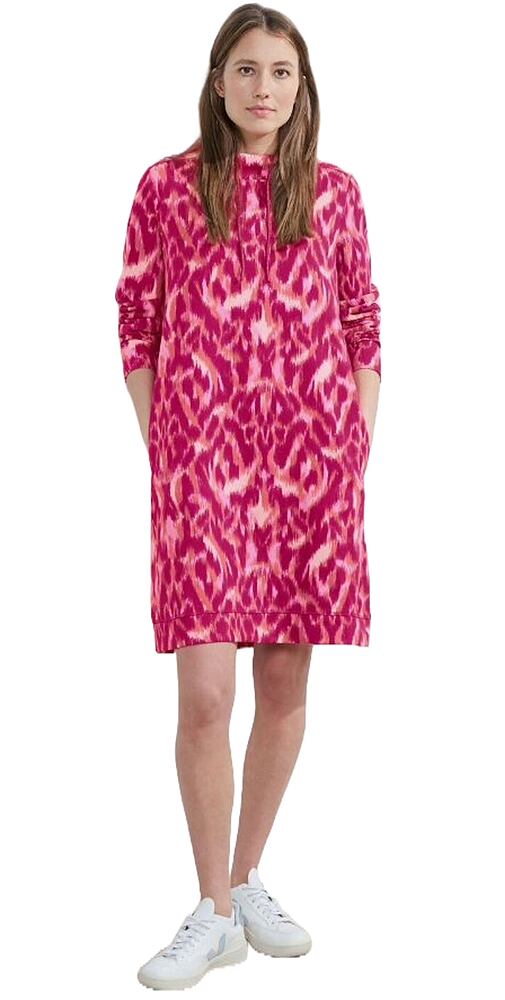 Dámské šaty s límcem do stojáčku Cecil 143919 pink sorbet