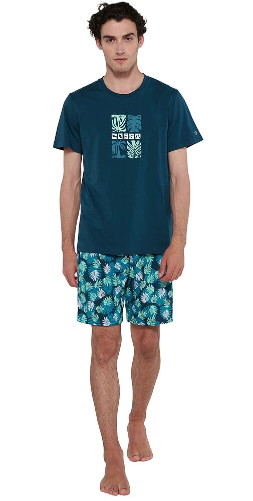 Pánské pyžamo Vamp s krátkým rukávem 20710 blue depths
