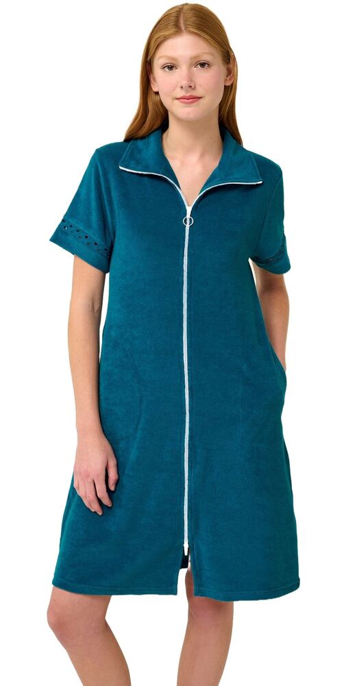 Obyčejné plážové šaty Vamp Frottee se zipem 22580 blue lyons