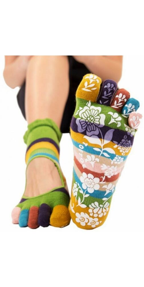 Prstové protiskluzové ponožky pro ženy