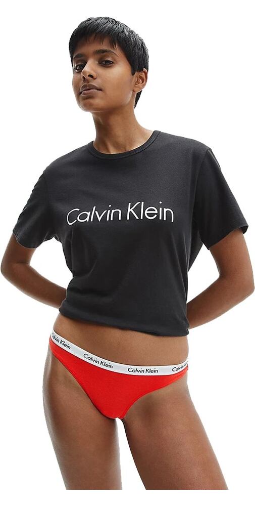 Tanga Calvin Klein QD3587E červeno-orange