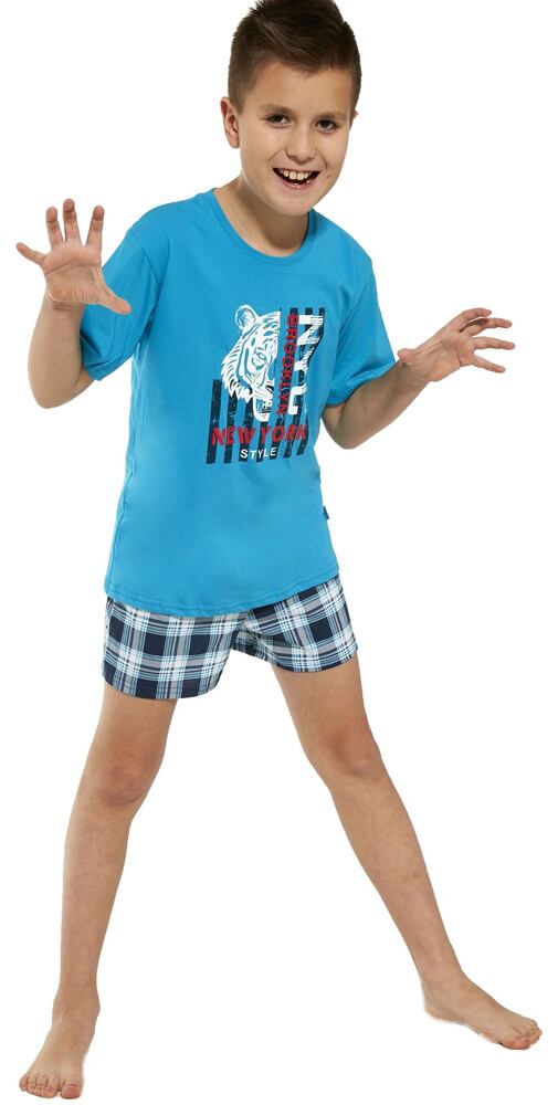 Chlapecké pyžamo Cornette Young Tiger tyrkys