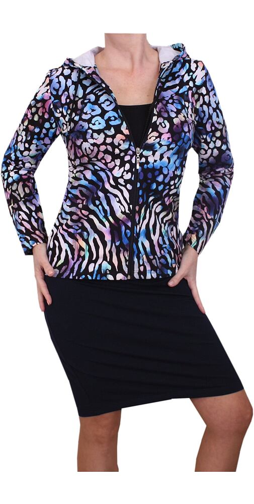 Dámský kabátek na zip s kapucí Sabatti 23011 multicolor