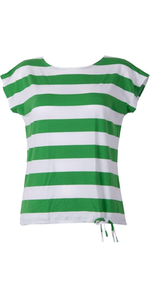 Dámské tričko Babell Lui-P bílo-zelený proužek