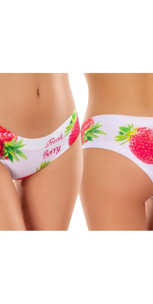 Bezešvé dámské kalhotky s obrázky Meméme Strawberry