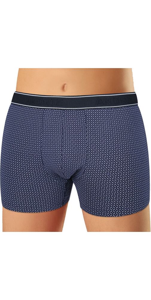 Moderní pánské boxerky s přiznanou gumou v pase Andrie PS 5790 navy