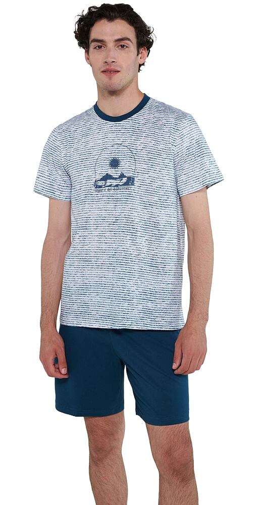 Krátké pánské pyžamo Vamp 20700 blue depths