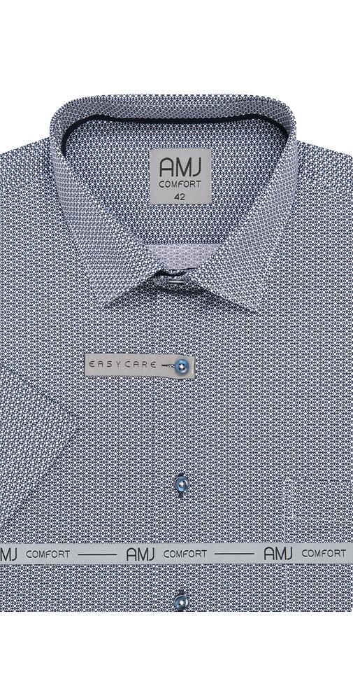 Elegantní košile pro muže AMJ Comfort VKBR 1375 modro-bílá