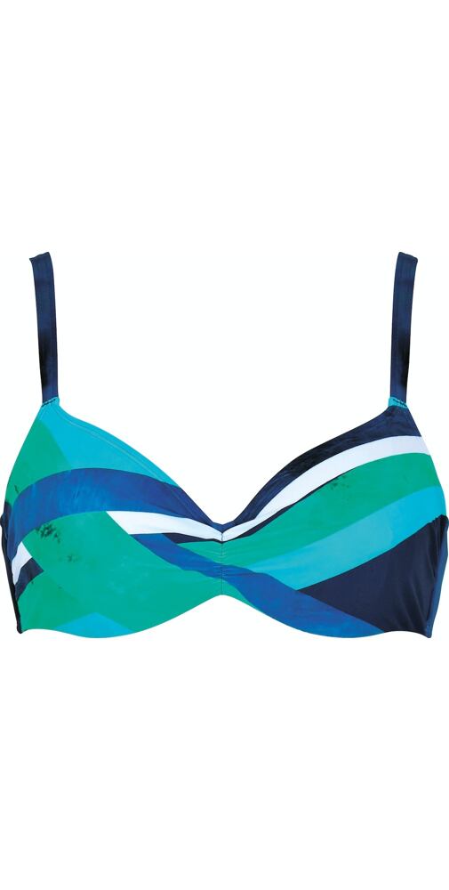 Kosticové dámské dvoudílné plavky Naturana 77092 aqua