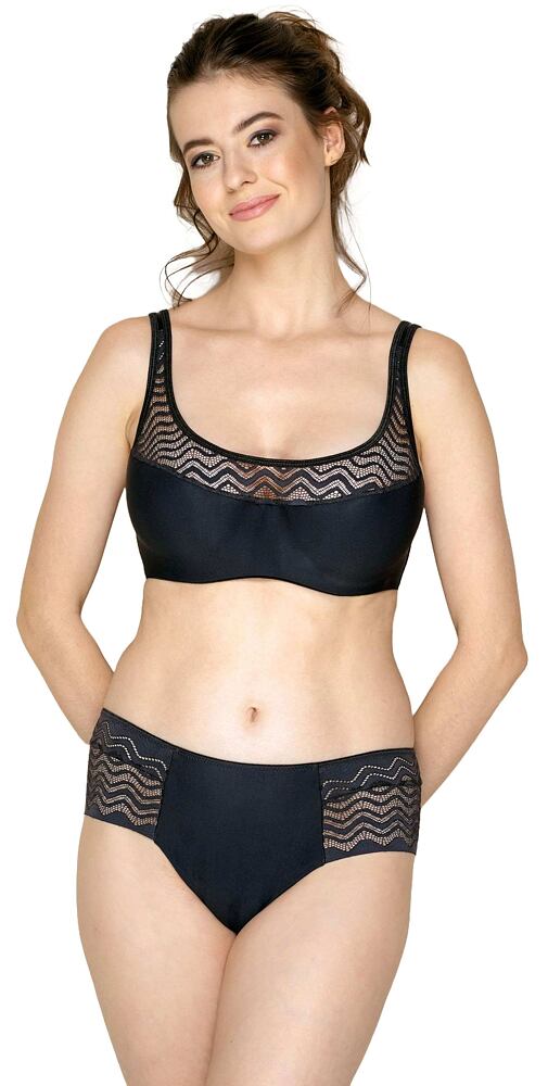 Krajková podprsenka ve střihu Bardot Copacabana Timo 0488845 černá