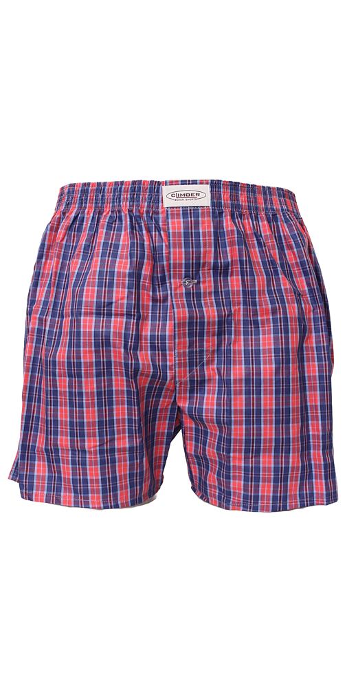 Pánské popelínové trenýrky Climber 3100C40 jeans- korál kostička