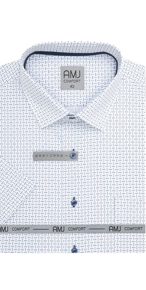 Elegantní košile pro muže AMJ Comfort Slim VKSBR 1442 bílo-modrá