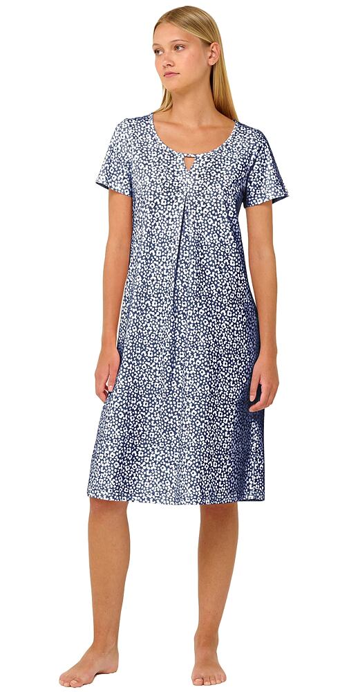 Bavlněná letní noční košile Vamp 22224 blue peony