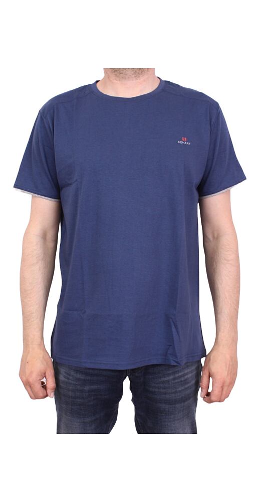 Pánské tričko s krátkým rukávem Scharf SS00304 tmavá jeans