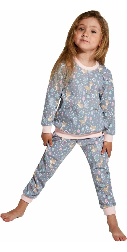 Cornette pyžamo pro děvčata Kids Roe 3 sv.šedá