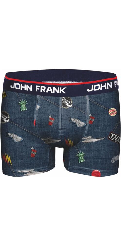 Boxerky pro muže s potiskem John Frank 225 jeans