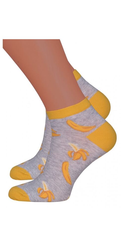 Ponožky s obrázkem Steven 23114 sv.šedá