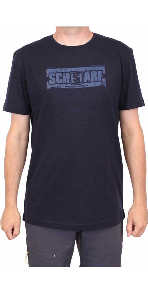 Pánské tričko pro neformální příležitost Scharf SFL 21057 navy