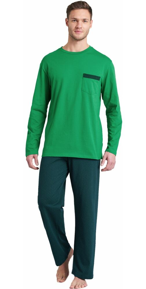 Pánské pyžamo Schiesser 175678 zelené