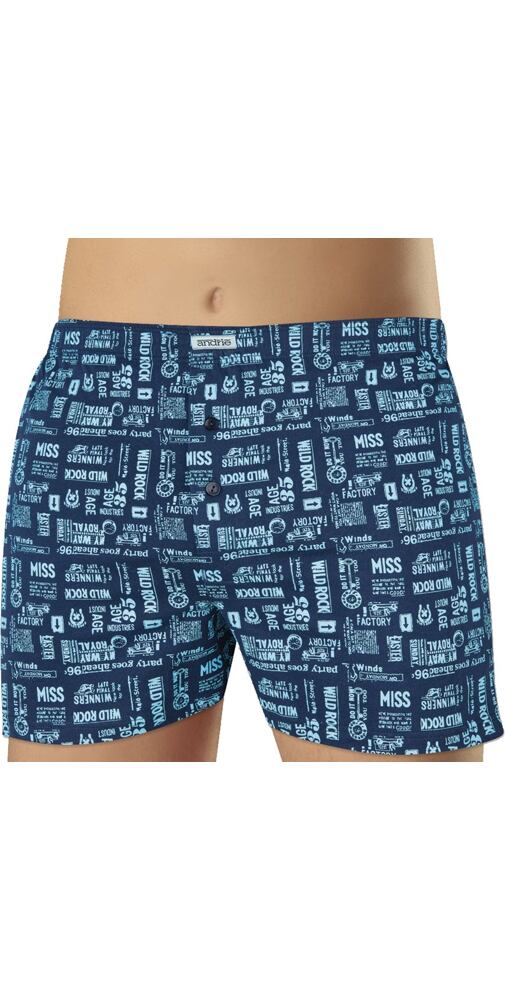 Pánské trenky s mladistvými nápisy Andrie PS 5723 navy