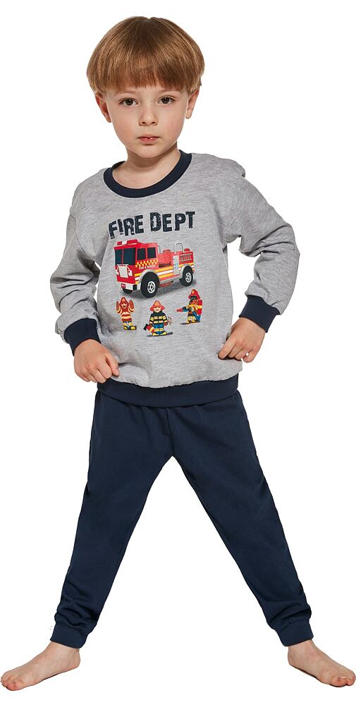 Pyžamo pro malé hasiče do manžety Cornette Kids Fireman