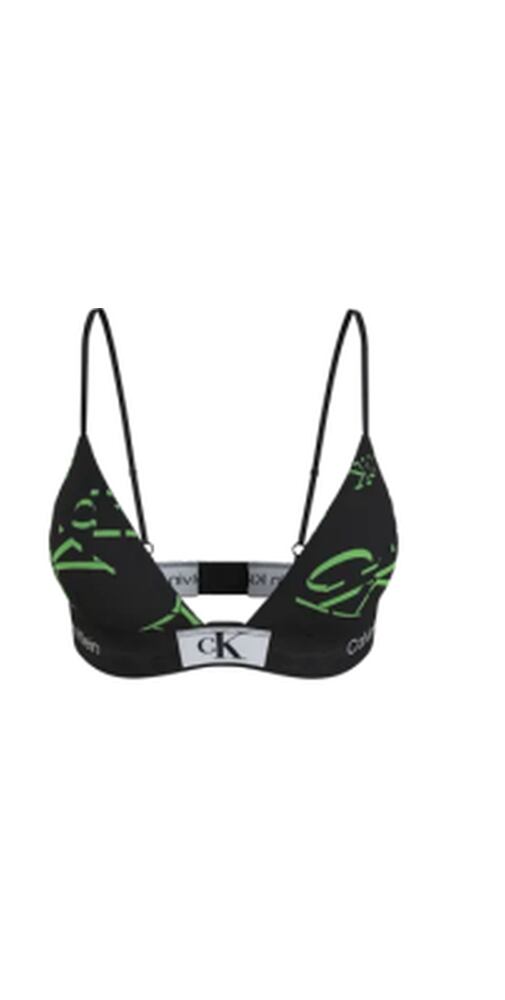 Calvin Klein bezkosticová podprsenka QF77217E černo-zelená