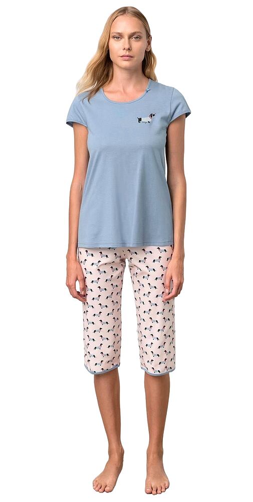 Vamp - Dvoudílné dámské pyžamo – Dachsy 18308