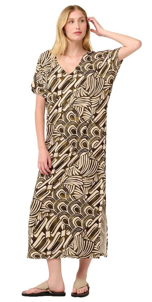 Dlouhý dámský kaftan Vamp Moroccan Tile Patchwork 22483
