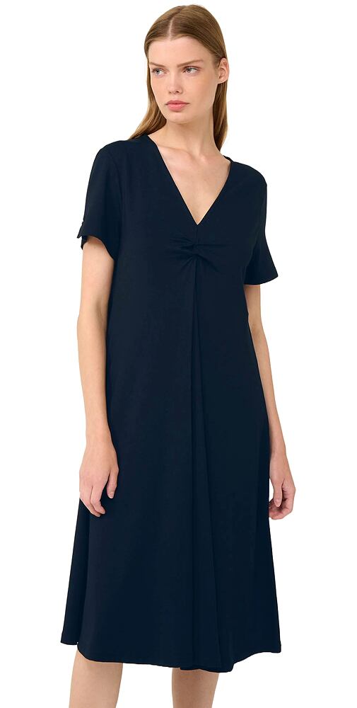 Jednoduché letní šaty s plisé Vamp 22510 blue