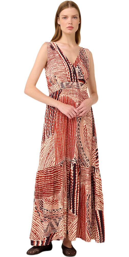 Letní šaty Vamp Minoan Poplin Maxi 22435 red brick