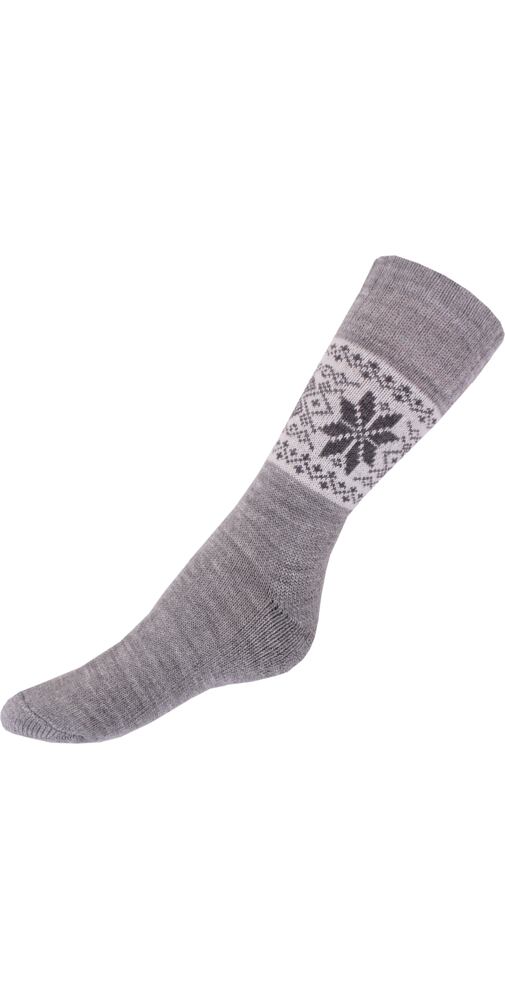 Módní ponožky s ovčí vlnou Matex Sany 742 šedé